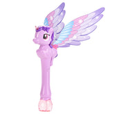 Large Wings Unicorn Bubble Wand with Lights and Music